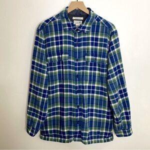 LL Bean Traditional Fit Fleece Lined Flannel Shirt